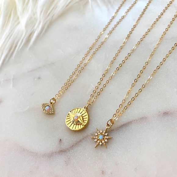 Evil Eye Sunrays Coin Necklace - Picture 3 of 8